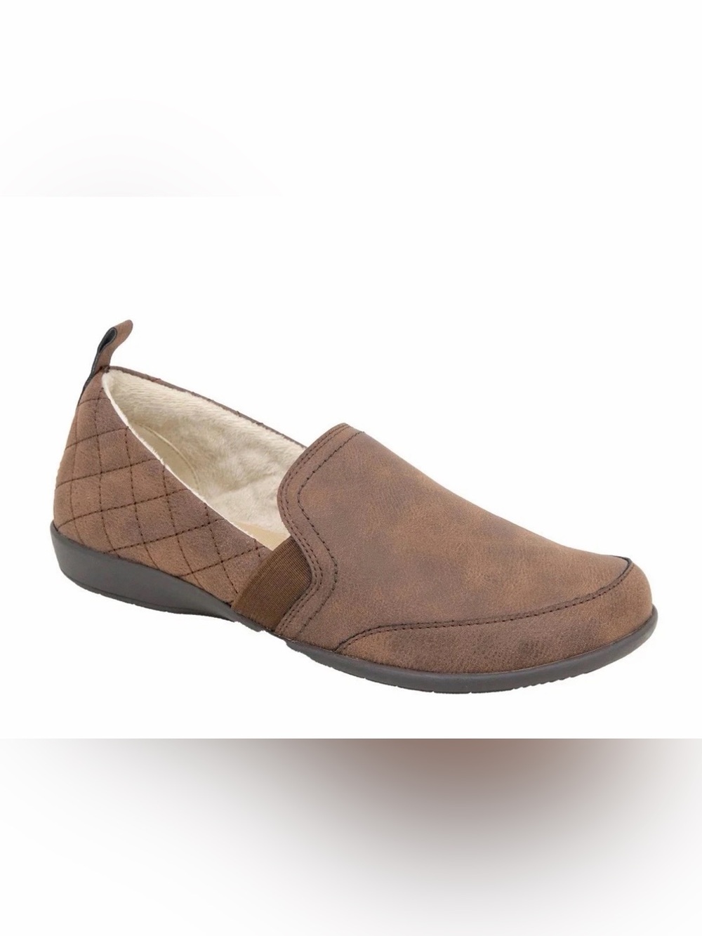 JSport Women’s Lisa Slip On Comfort Shoes Brown PU Suede Size 9 M US